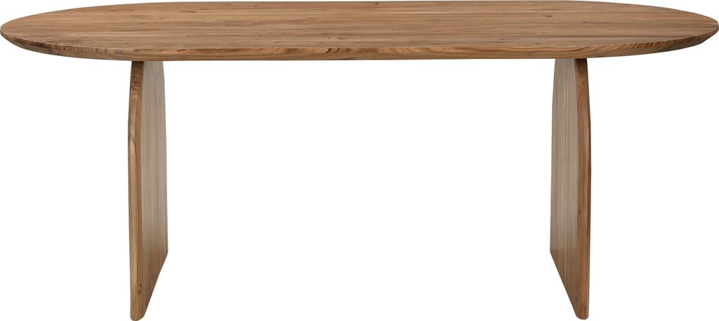 SIT Möbel Esstisch 200 x 100 cm | oval | Akazienholz natur | B 200 x T 100 x H 76 cm | 14620-01 | Serie WAVE