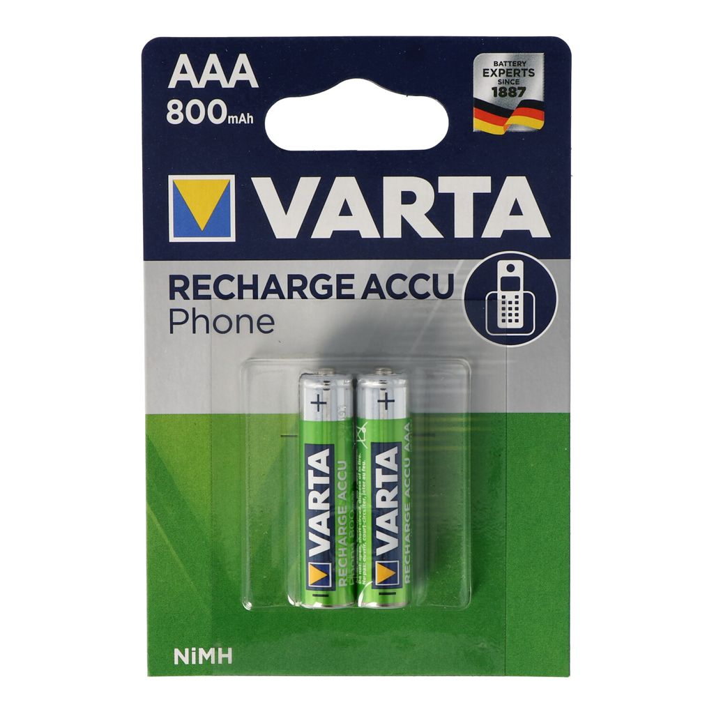 Varta RECHARGE baterie do telefonu AAA HR03 800mAh 2ks. Obrázek produktu 