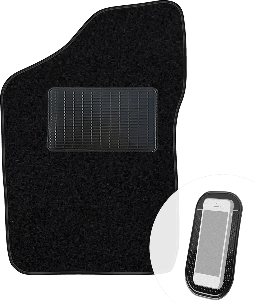 Tappetino Guida Fiat Cinquecento 1991-1998 Velours Nero moto-MOLTICO