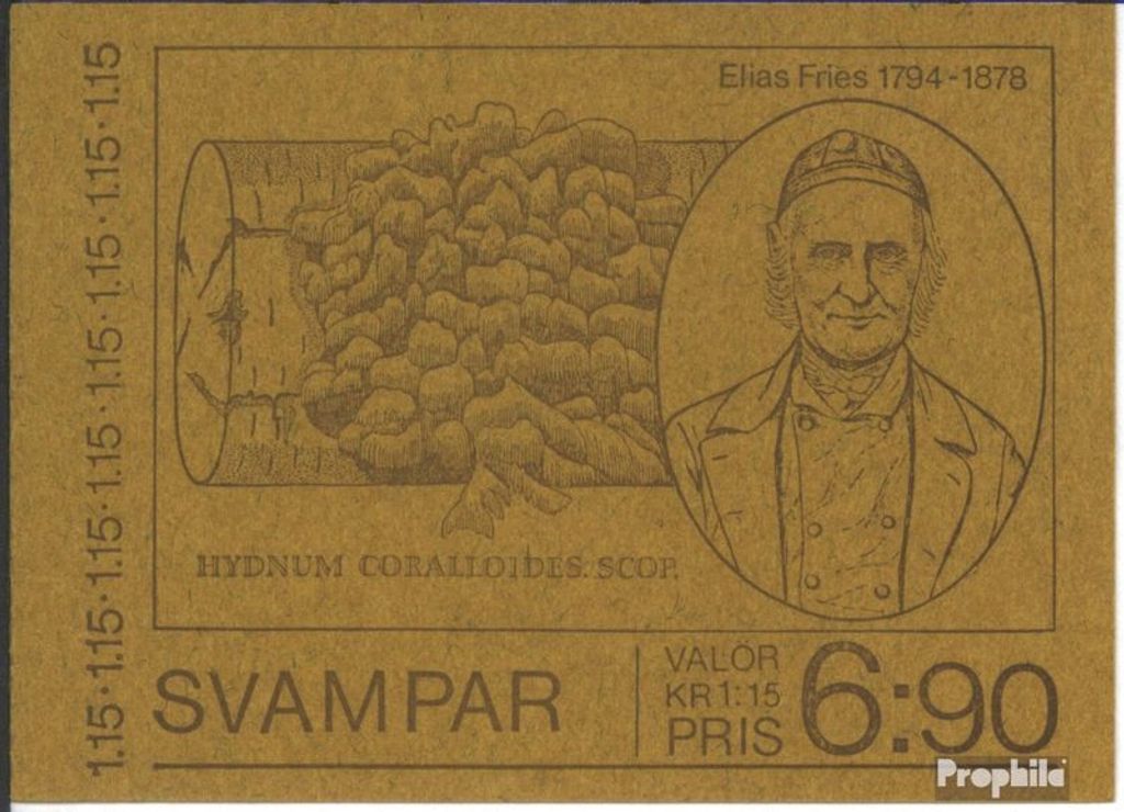 Briefmarken Schweden 1978 Mi MH69 (kompl.Ausg.) postfrisch Pilze