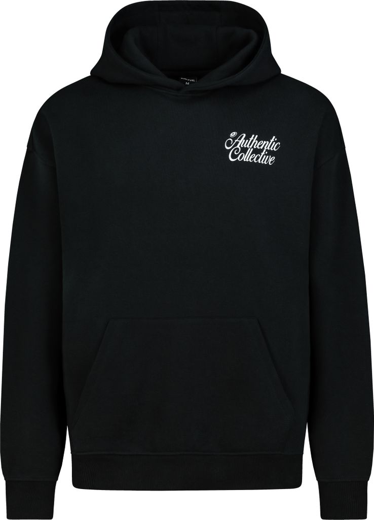 Sublevel Kapuzenpullover mit Kängurutasche und Frontprint Größe: M