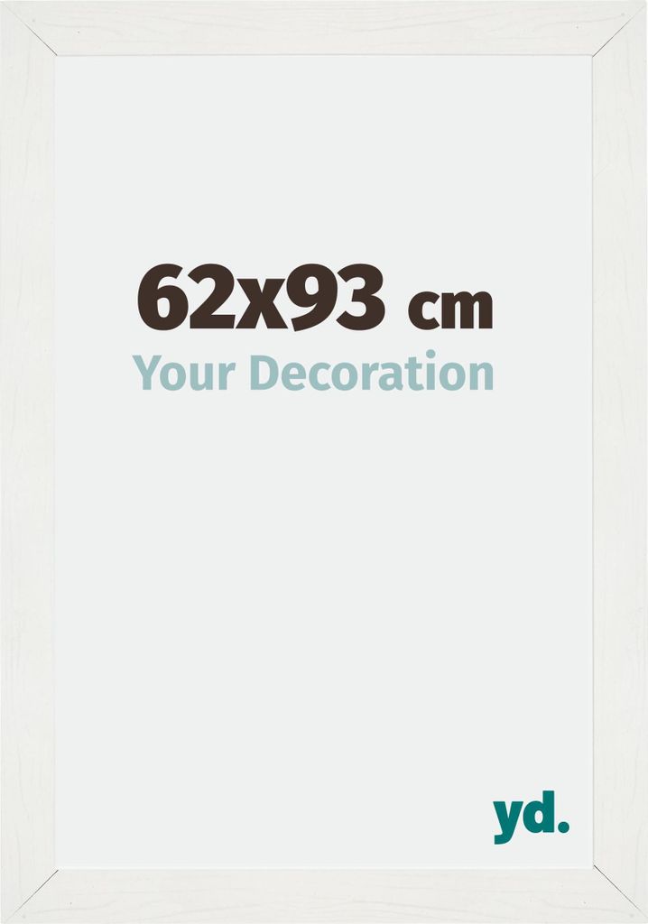 Bilderrahmen, 62x93 cm, Weiß Gemasert, MDF, Mura