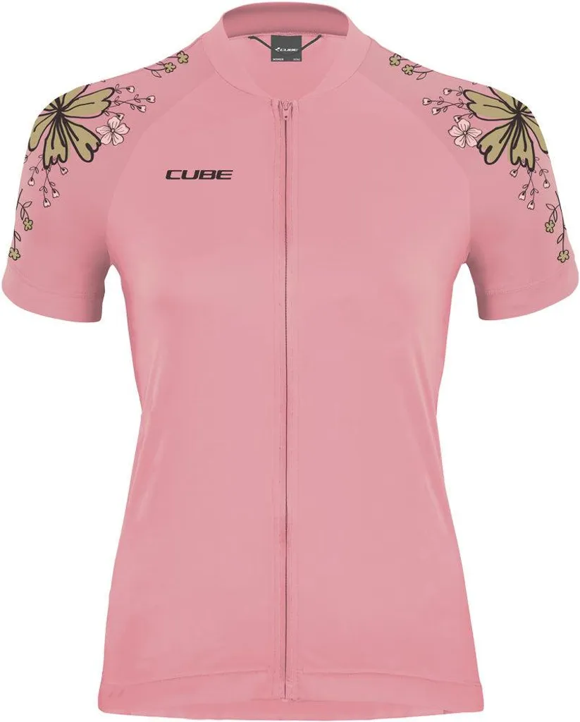 Maillot cycliste femme anti-transpiration Cube Atx Cmpt rose taille L