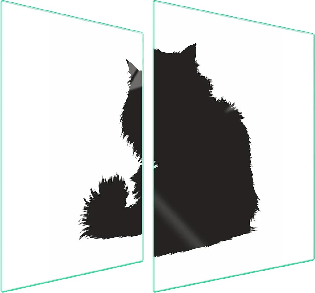 Copri Piano Cottura 70x52 Gatto - Protezione Vetro Temperato Design
