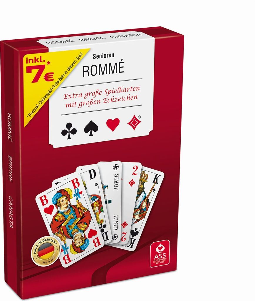 ASS Altenburger Set Regalo Rommé Premium - Carte Da Gioco Di Alta Qualità Per 2-6 Giocatori - copertina