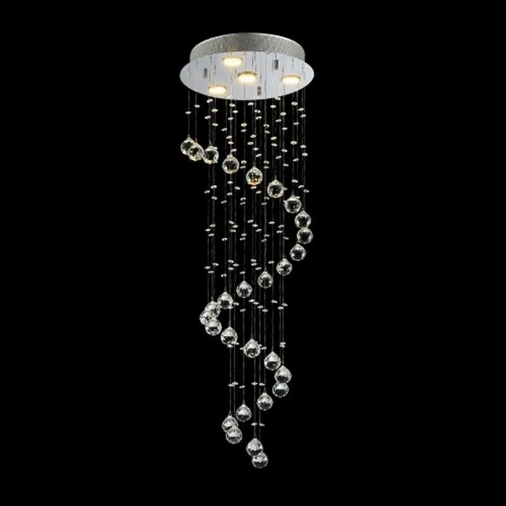Plafonnier Lustré 4xGU10 LUXERA 62410 - Finition Chrome Haute Qualité
