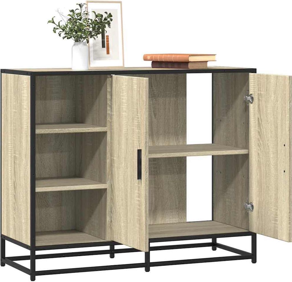 Maison Exclusive - Sideboard Sonoma-Eiche 92x35x76 cm Holzwerkstoff