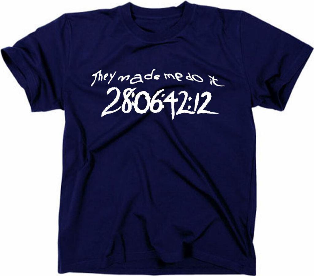 Styletex23 T-Shirt Donnie Darko They Made Me Do It, navy, S