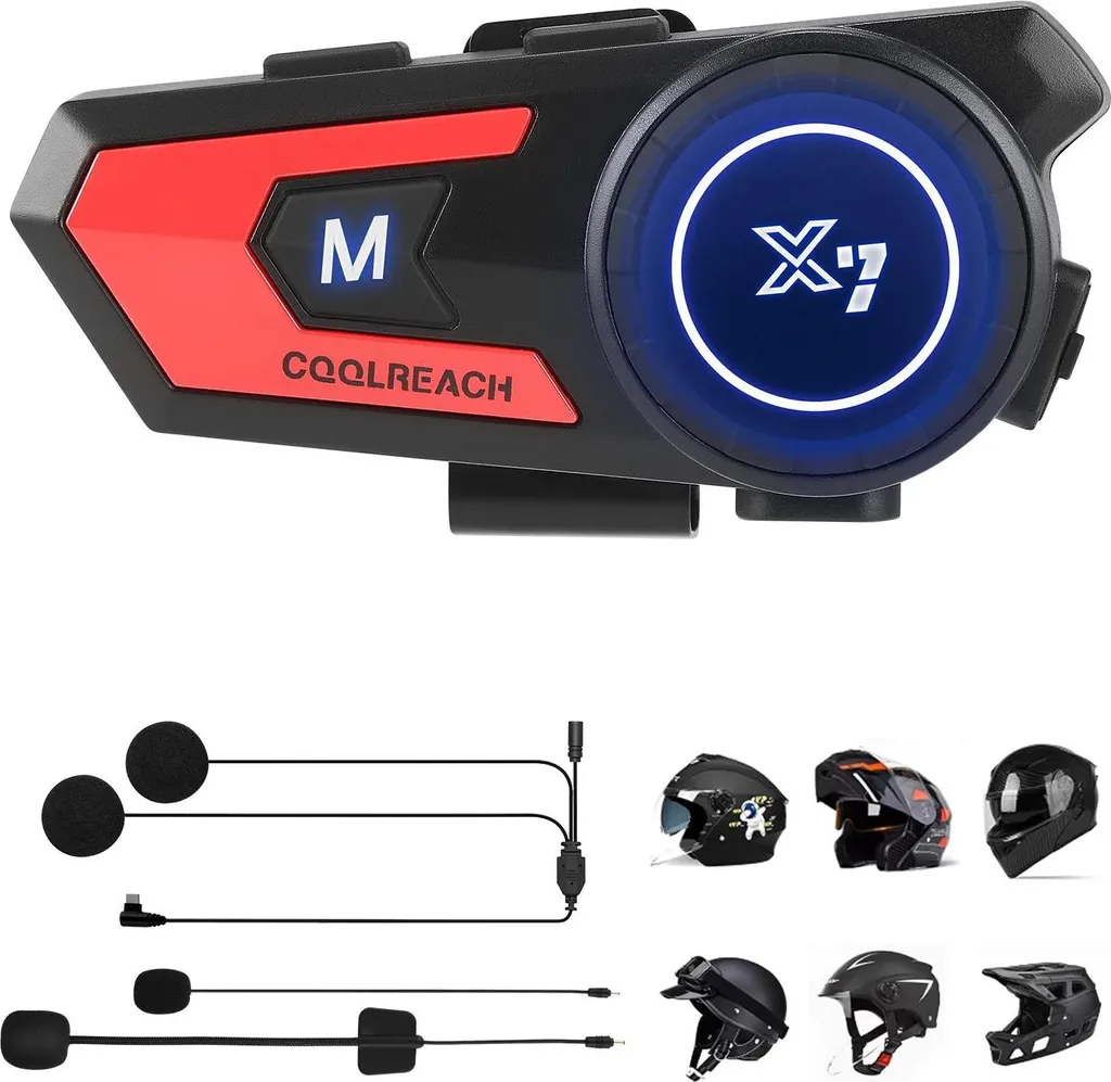 Casque Bluetooth pour moto avec réduction de bruit CVC et son stéréo - 2