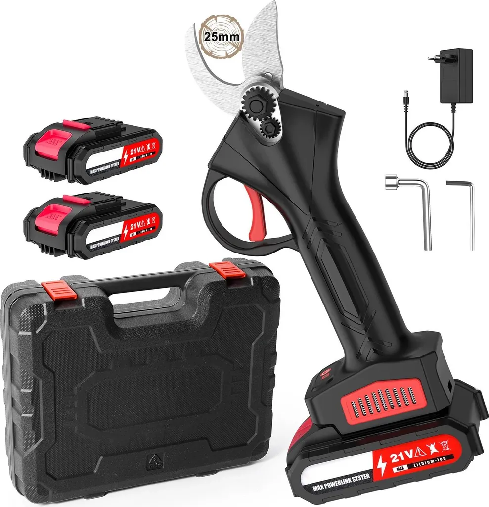 Cesoie da Giardino Elettriche 21V Brushless 1200W - Taglio 25mm