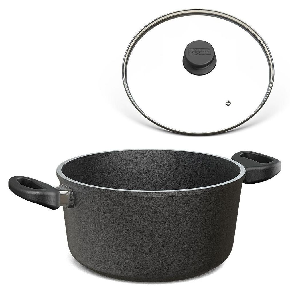 Hoffmann Kochtopf Ø 28 cm Aluguss Antihaft mit Deckel Produktbild 