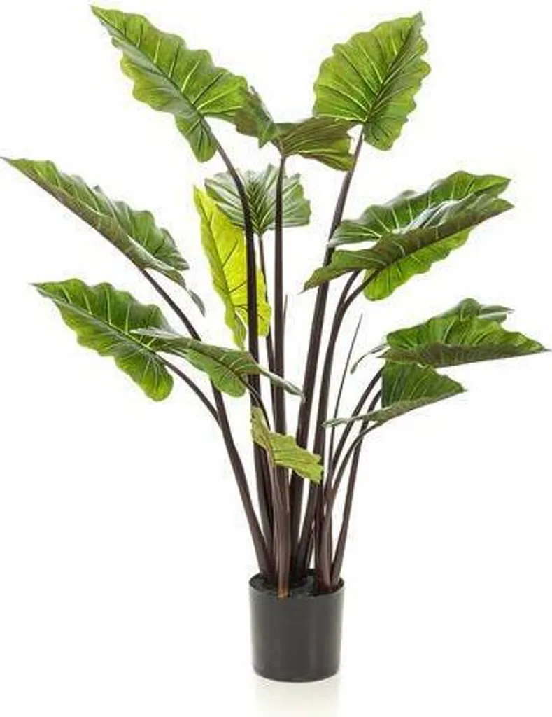 Arbre décoratif artificiel Colocasia 130cm pour salon et bureau chic