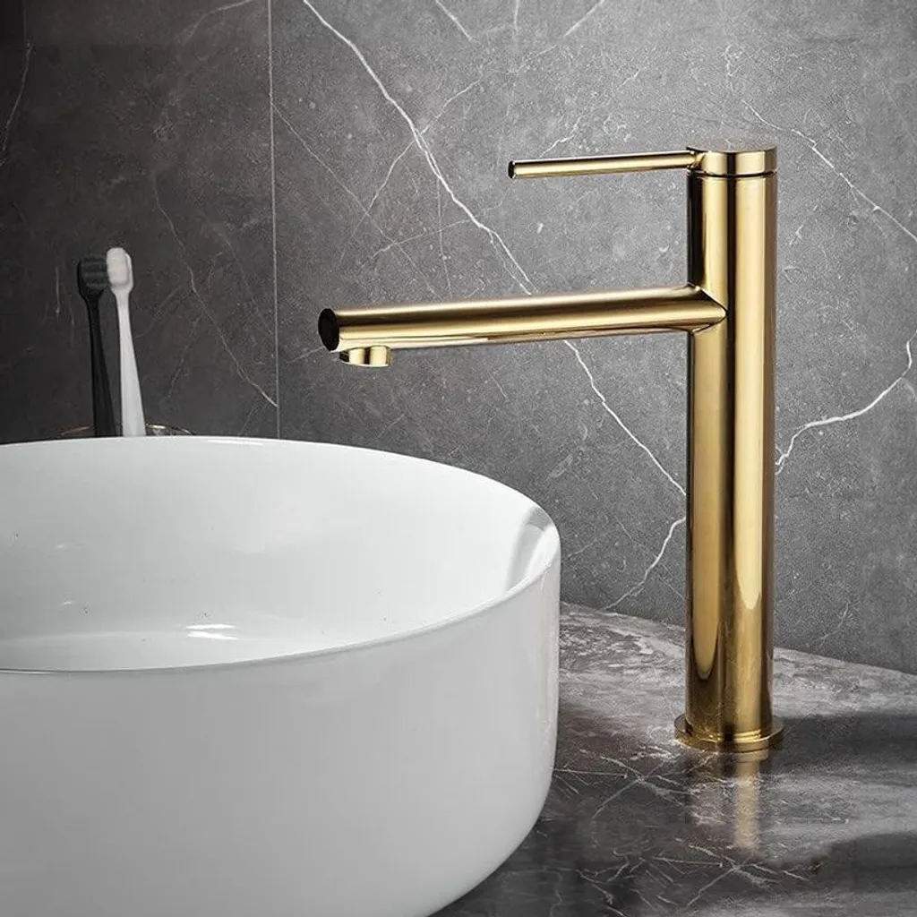 Rubinetto da Lavabo Rea Oval Gold High - 2