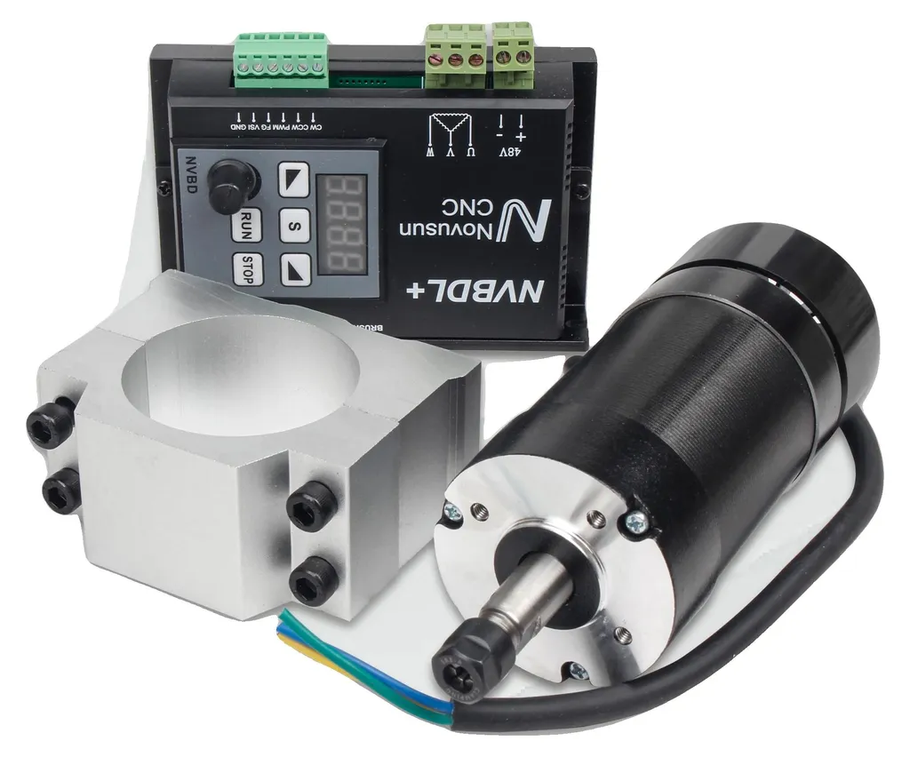 Moteur de broche 400W brushless pour stopper les vibrations CNC 48V