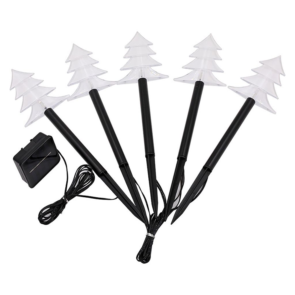 5pcs Ambient Light Star Form Solar angetriebener dekorativer Hochbritenhausverbesserung Dekoration wasserdichte Outdoor-Solar-Weihnachtslichter fü...