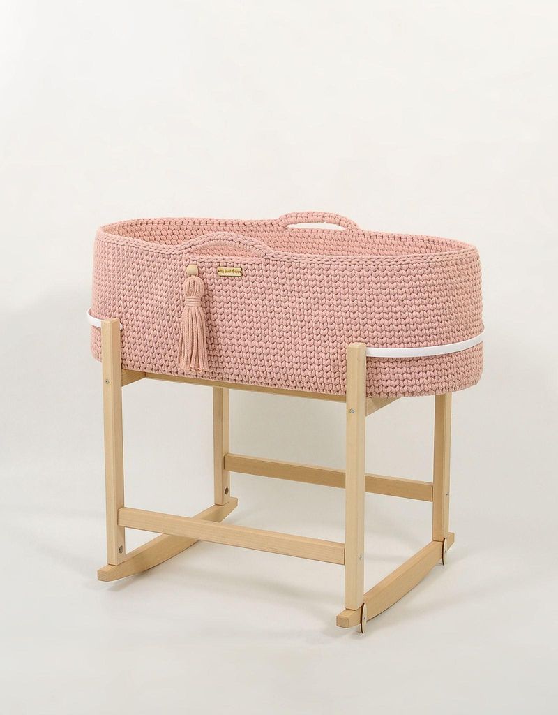BOHO BABYMAND - KINDERBETT - Handgefertigte Baumwolle - Antibakterielle Matratze - Schaukel inklusive