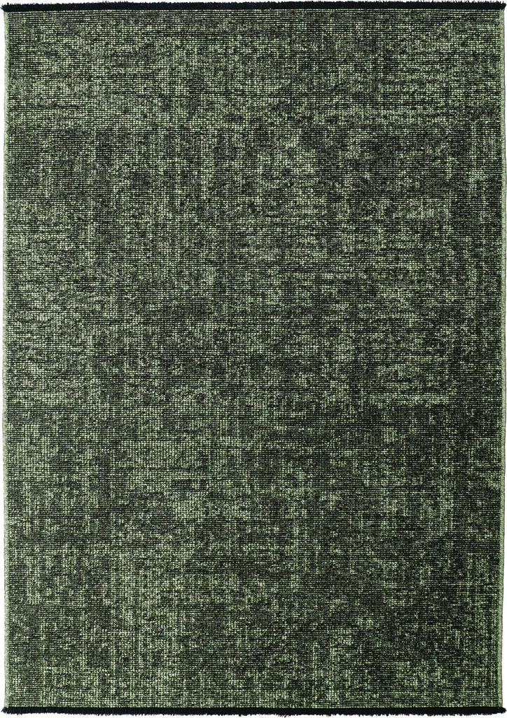 Tapis Space Vert 80x150cm - Tapis de Couloir Poils Ras Facile à Nettoyer