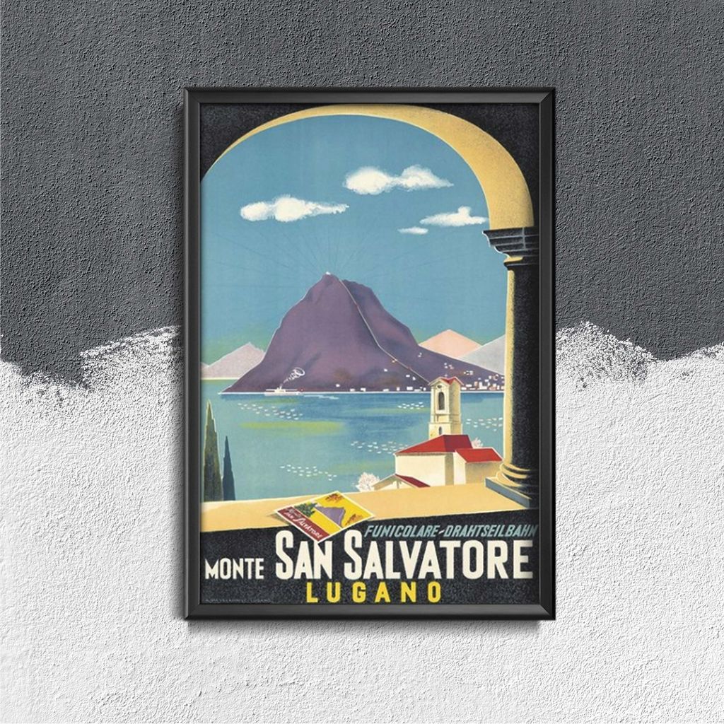 Poster - Canvas - Leinwand - 29,7 cm x 42 cm - Schweiz San Salvatore