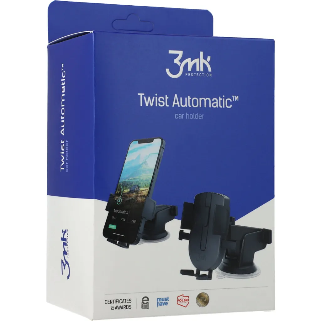 Supporto Smartphone Auto 3MK Twist Automatico - Nero Universale - 12