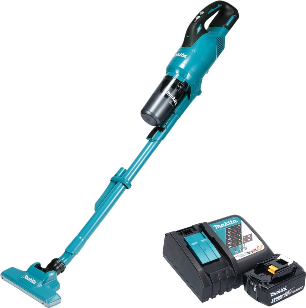 Makita DCL 286 FRT Akku Staubsauger 18 V 0,25 l Brushless + 1x Akku 5,0 Ah + Ladegerät