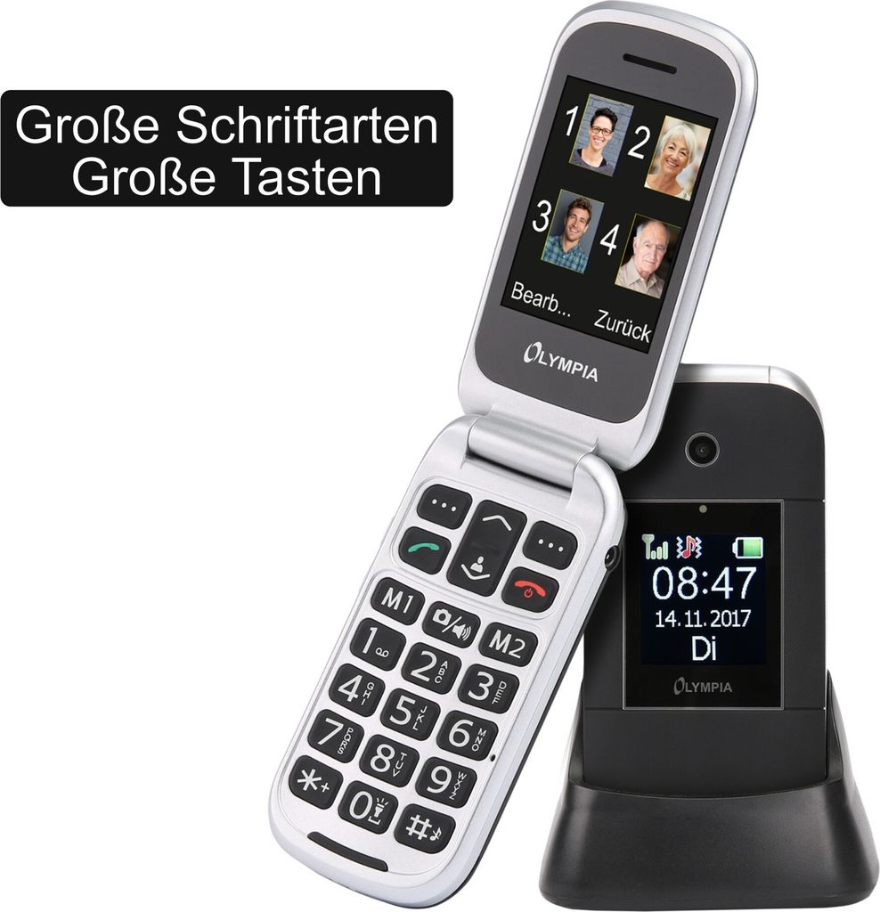 Olympia Mobiltelefon Janus schwarz         extragroße Produktbild 4