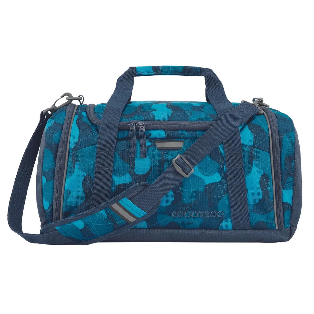 Sac de sport coocazoo résistant Cloudy Camou bleu avec poche humide