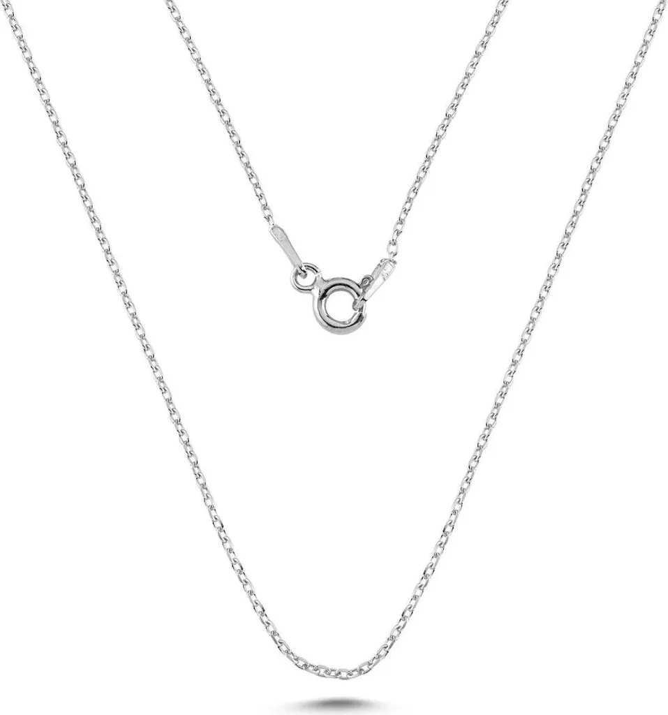 Collier en argent sterling 925 pour homme et femme - Chaîne 50 cm maille