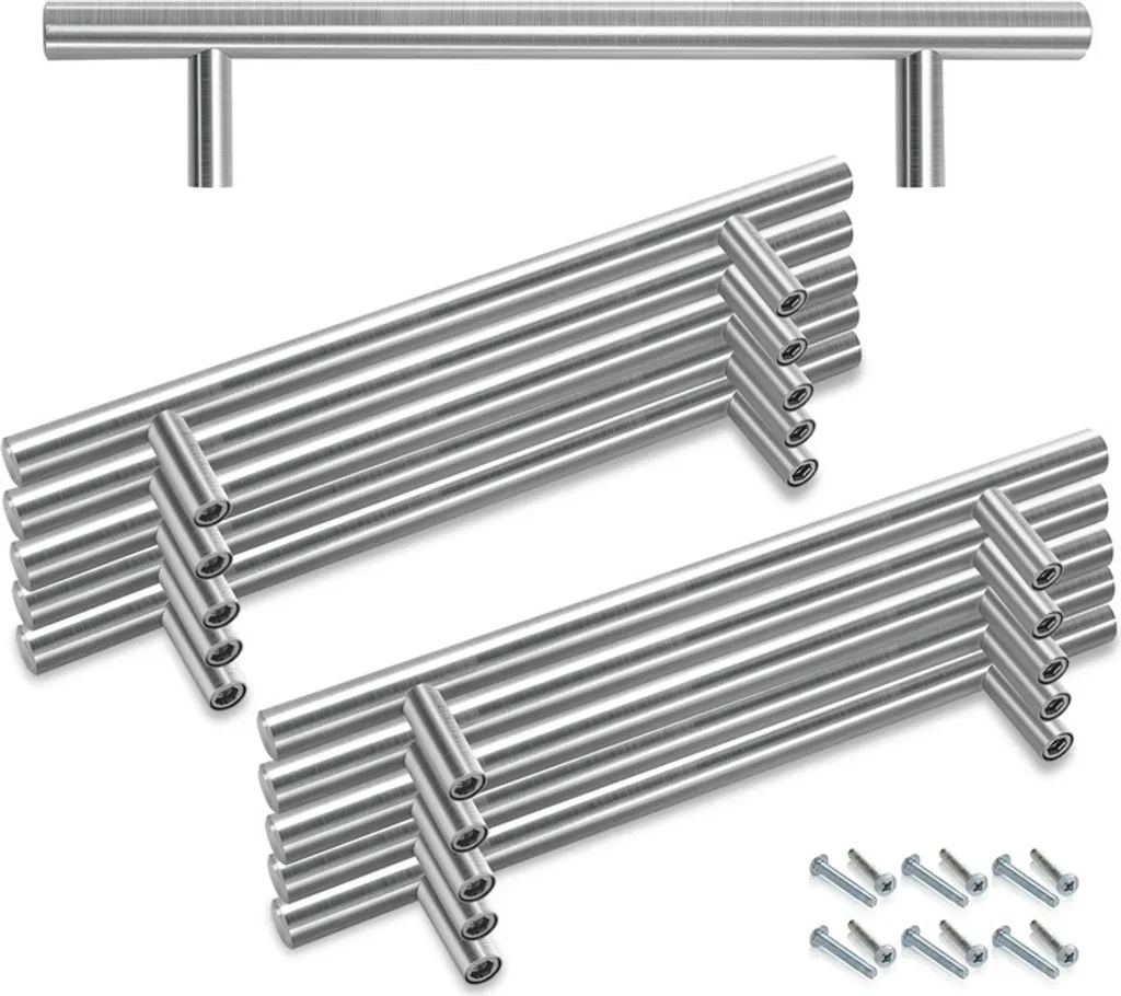 Jayseuw Maniglie Armadio Cucina 220x160mm | Stock 100 Pezzi Acciaio - 10