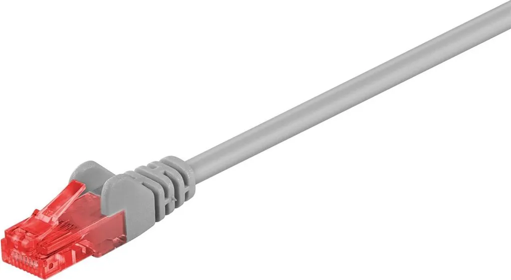 Goobay 93690 Cavo di Rete CAT 6 20m LSZH Grigio U/UTP 250MHz Rame