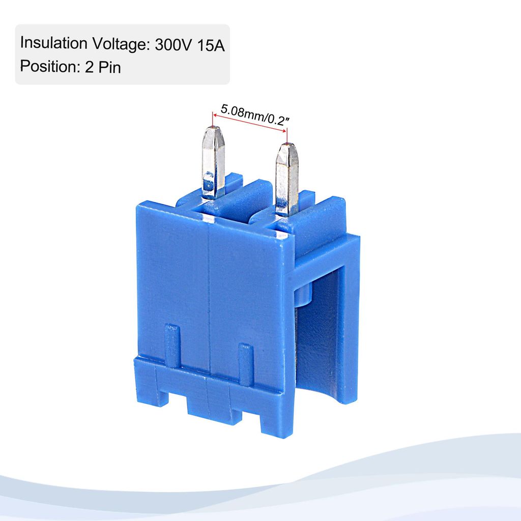 20 Satz Schraubklemmenblock fš¹r Leiterplattenmontage 5.08 mm Raster 2 Stifte 15A Gerade Stecker fš¹r Elektrik Instrumente