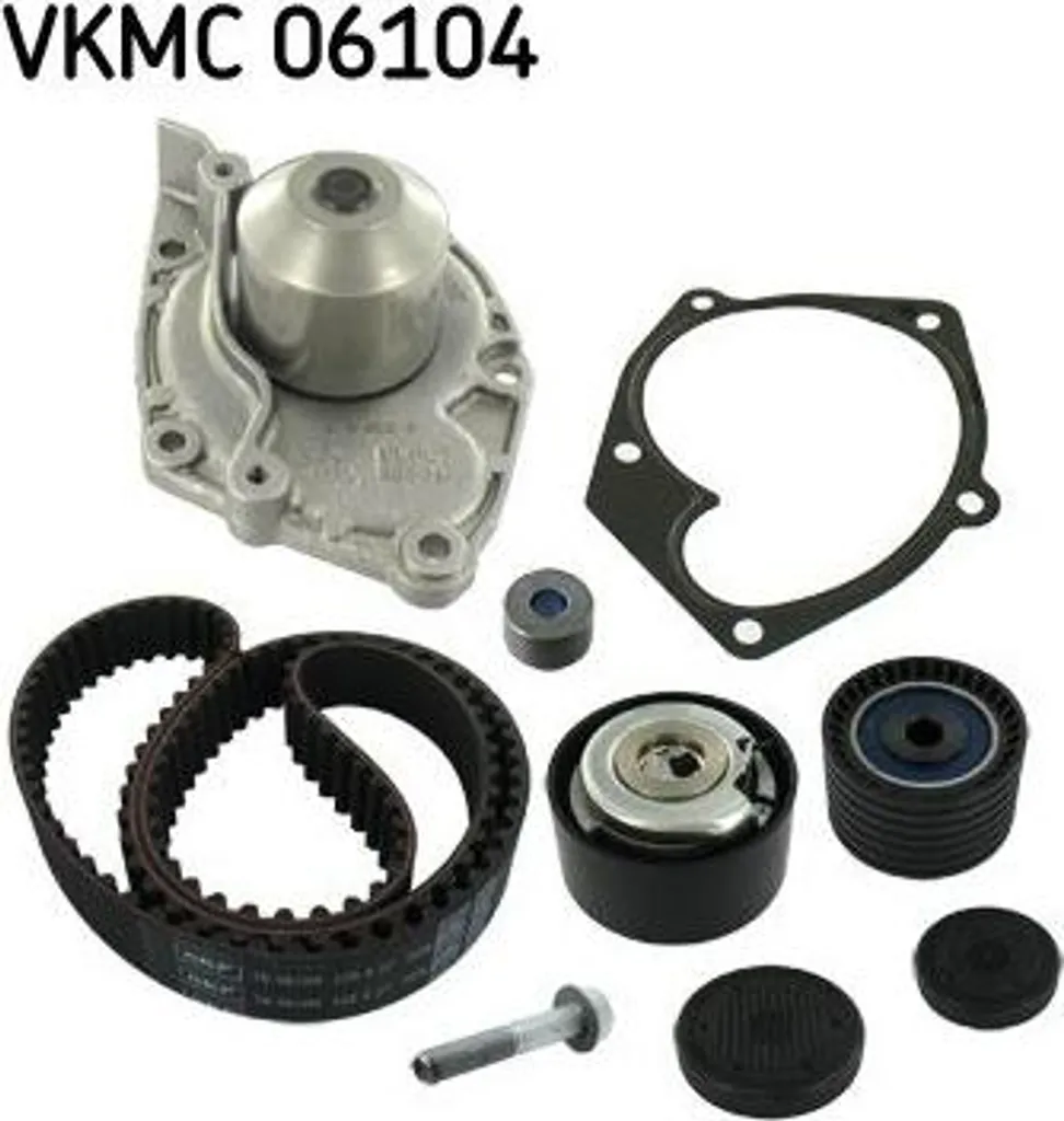 Pompe à Eau et Kit Distribution SKF VKMC 06104 Haute Résistance Moteur