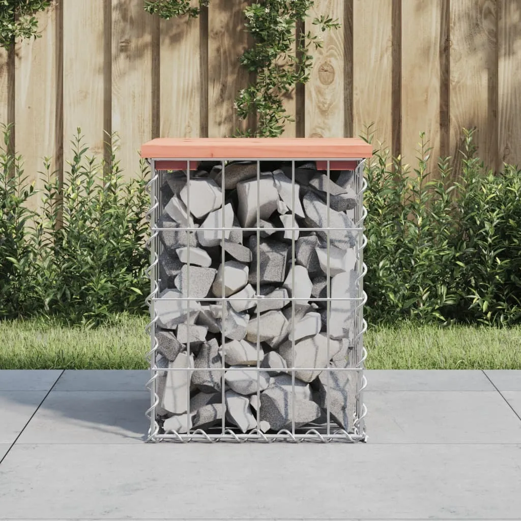 Panchina Gabion Moderna 33cm in Legno Douglas - Arredo Esterno Industriale