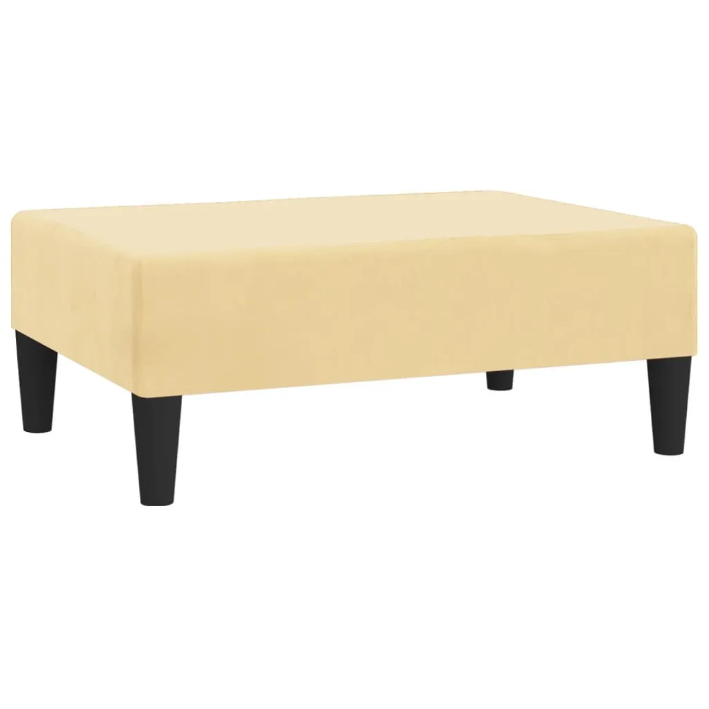 SYFAX™ Pouf Poggiapiedi Velluto Crema 78x56 cm - Home Decor Luxury