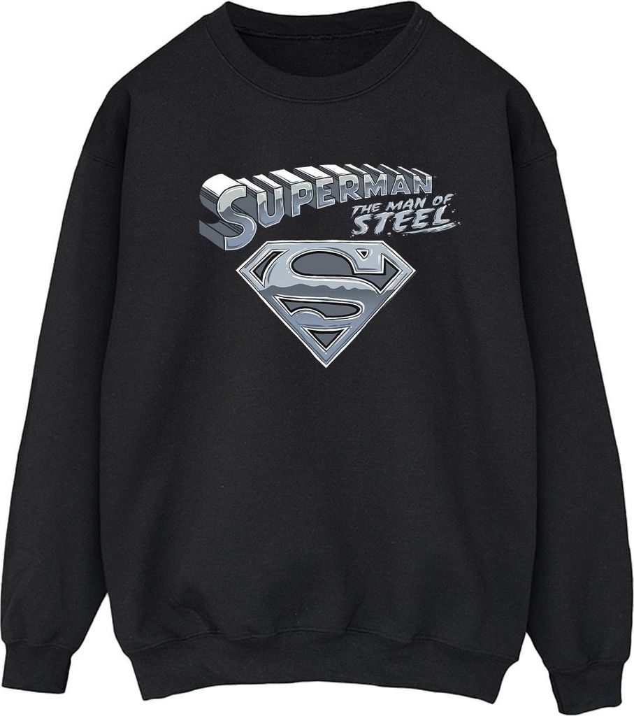 DC Comics - "The Man Of Steel" Sweatshirt für Damen BI35241 (L) (Schwarz)