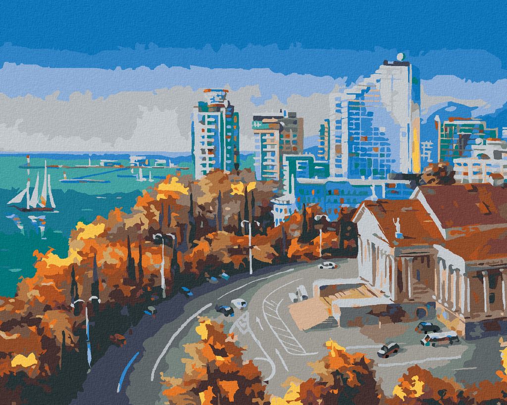 Zuty - Malen nach Zahlen - VORORT VON SOCHI, 40x50 cm, mit Keilrahmen (bereits gespannt)