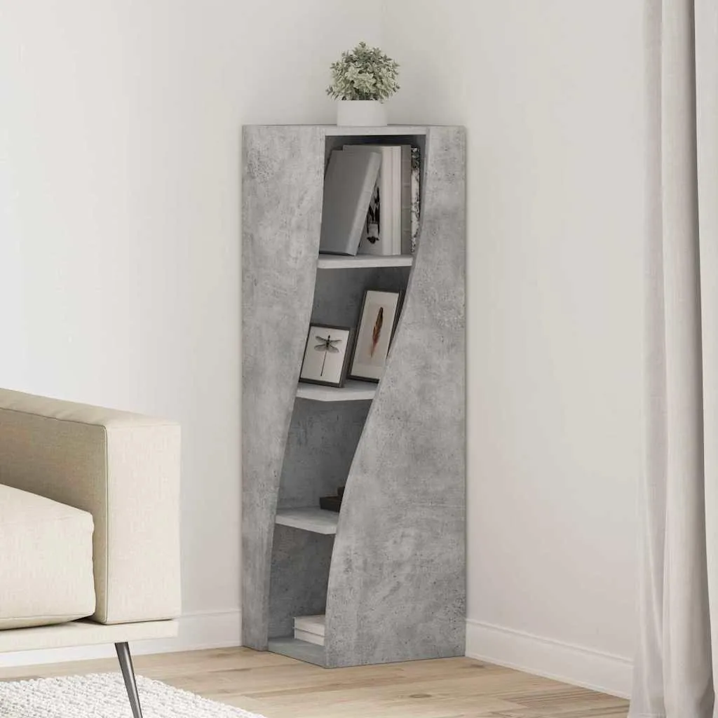 Cassettiera Angolare CC2945 Bianca 32x32x102cm Legno Design Moderno