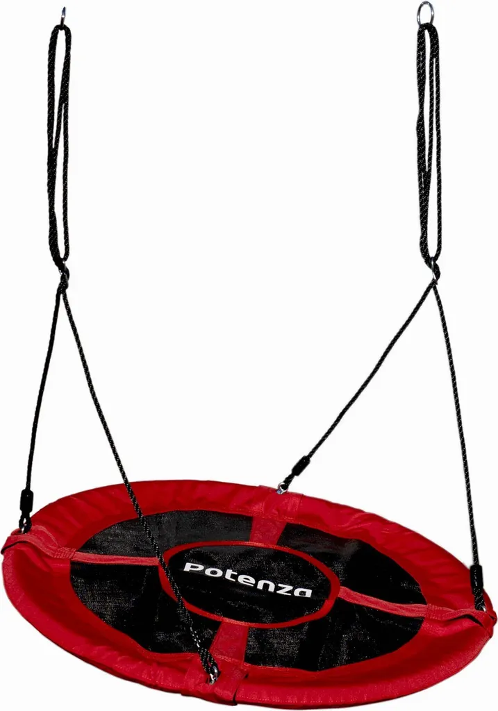 Altalena a nido 100 cm, altalena a sospensione Altalena familiare per bambini e adulti I Rosso