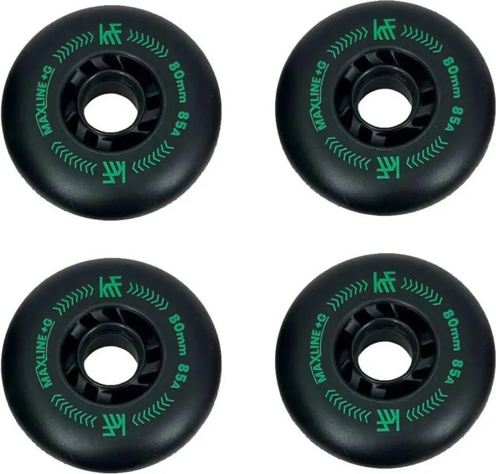 Roues Krf Maxline 80 mm Argentées 85a - Gomme Haute Résistance et Vitesse