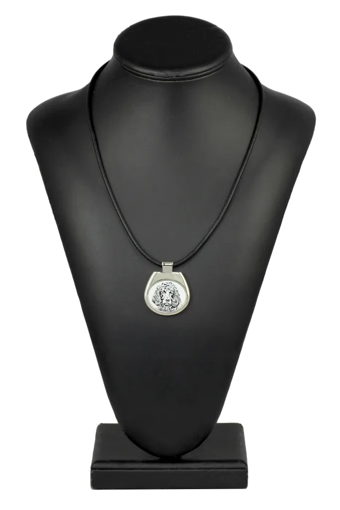 Collana Con Ciondolo Cane Spaniel In Conchiglia Paua (Abalone) – Placcata Rodio, Catena Regolabile 45/50 Cm - 2
