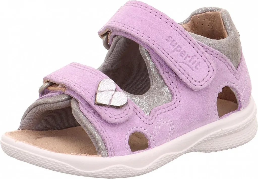 Superfit Polly Sandale Lila pour Fille - Chaussures d'Été Souples Violettes