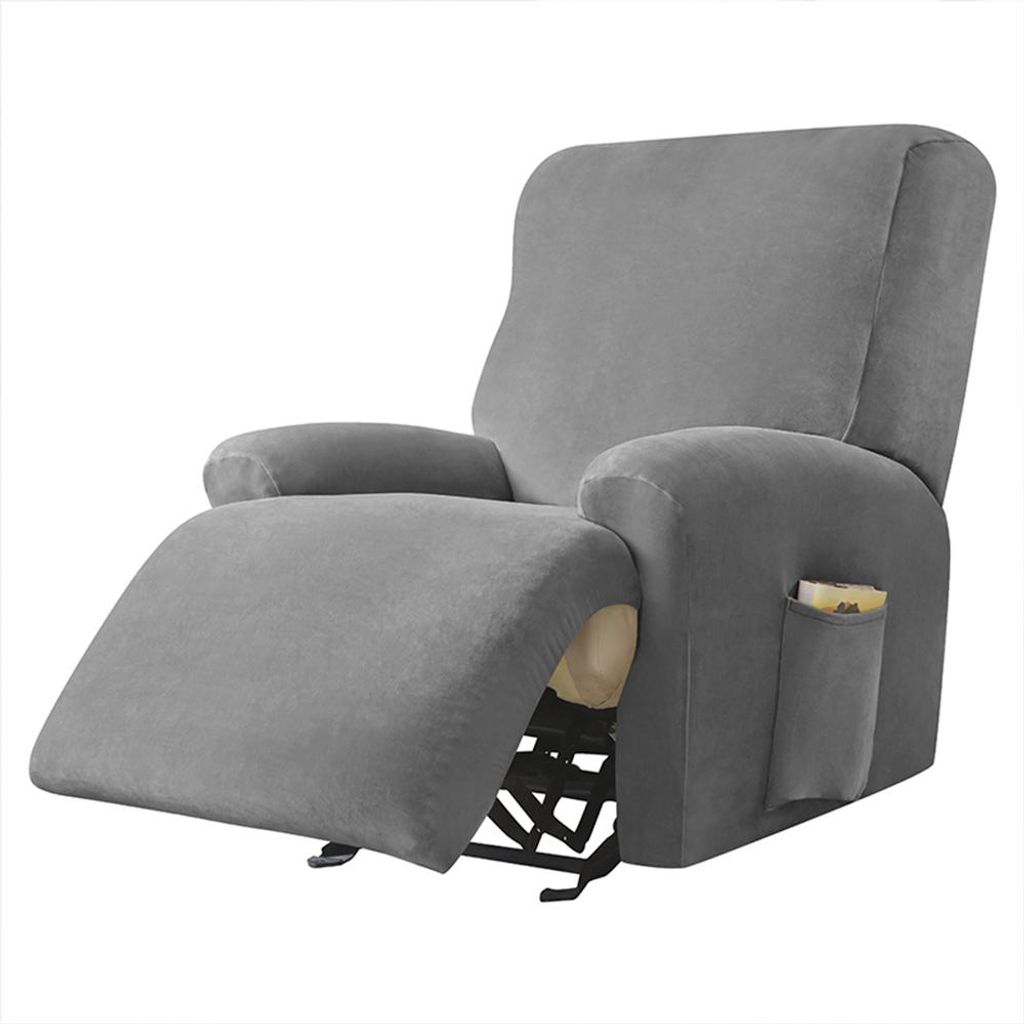 Elastischer Velours-Bezug für Relaxsessel mit Fußstütze Produktbild 