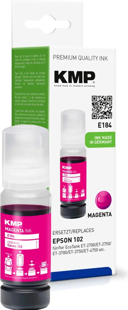 KMP E184 - 70 ml - Magenta - compatibile - Serbatoio d'inchiostro (alternativa a: Epson 102)
