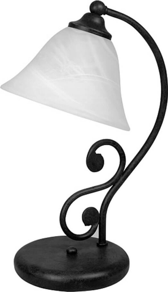Rabalux 7772 Tischleuchte Dorothea, E14, schwarz-weiß, rund, Mediterran, ø170mm