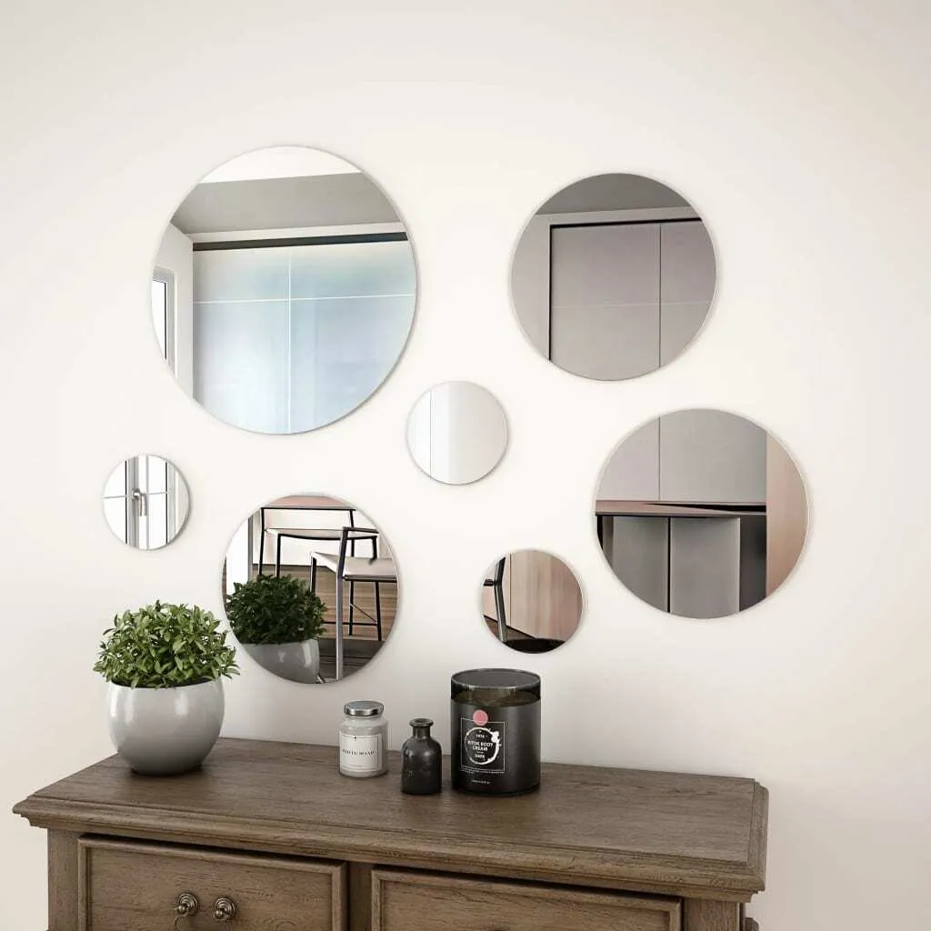Specchi Rotondi 7 Pezzi The Living Store | Decorazione Casa Vetro