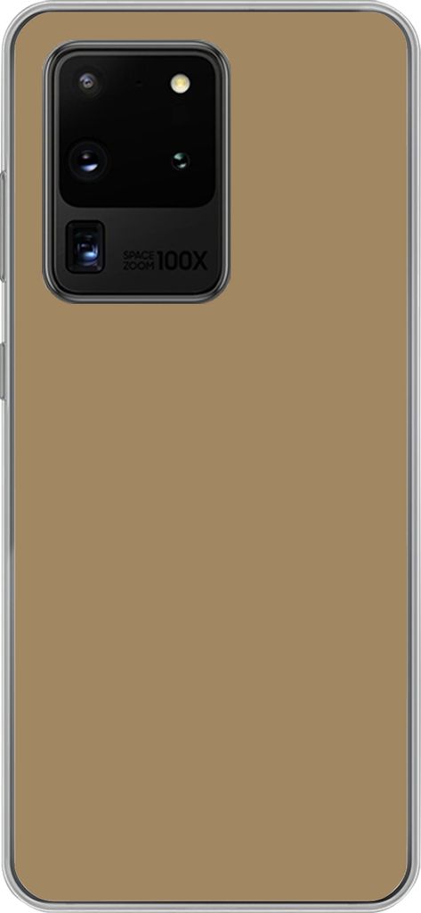 MuchoWow Handyhülle Schutzhülle Hülle für Telefoonhoesje Samsung Galaxy S20 Ultra Palette - Beige - Innenbereich Silikon Softcase Handy Hüll...