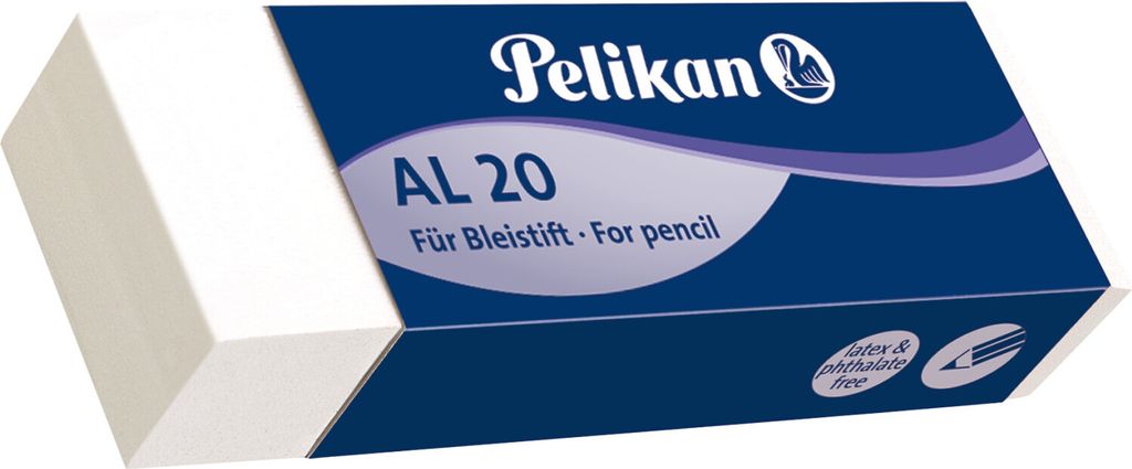 Pelikan Radiergummi AL20 Kunststoff weiß