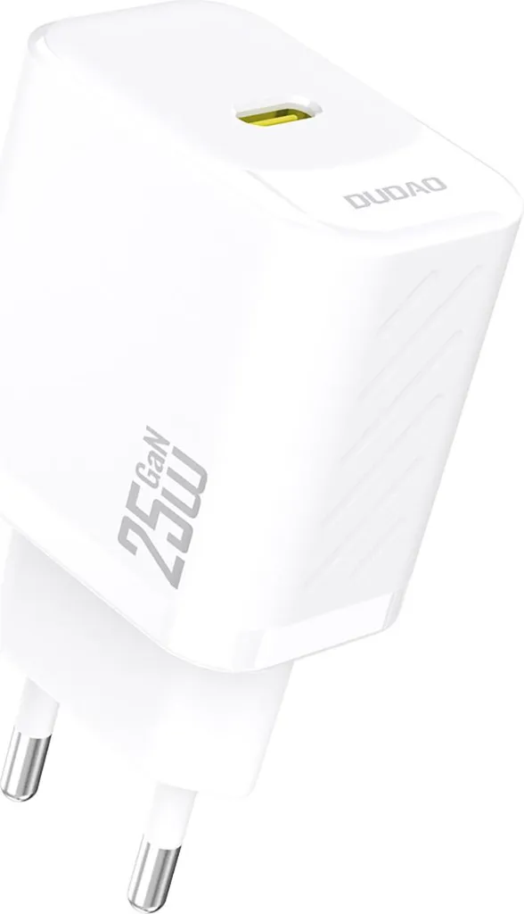 Caricatore Dudao A27EU USB-C 25W GaN - Bianco Minimalista Sicuro