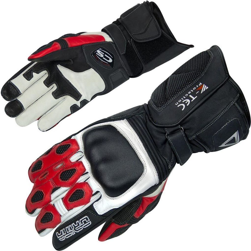 Orina Force Motorradhandschuhe, schwarz/weiß/rot, 2XL