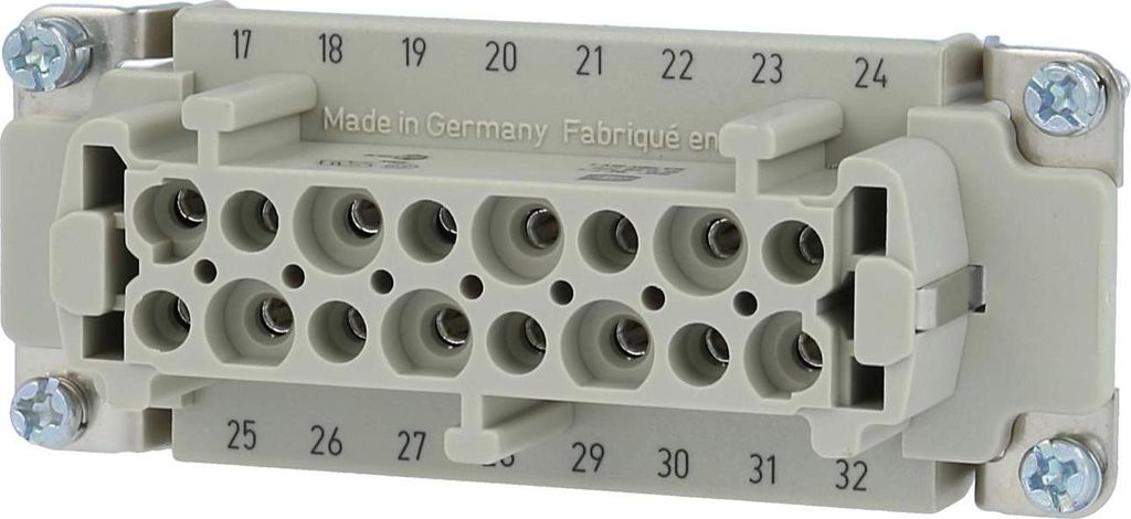 HARTING Han 16E Buchseneinsatz (F) Schraubanschluss, 16-polig+PE 500V, 16A - 1 Stück