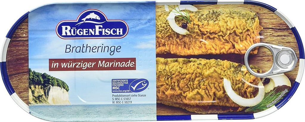 RügenFisch - Bratheringe - Würzige Marinade - 500g Dose Produktbild 
